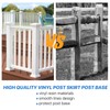 Aemygo 12 Pcs Vinyl Post Skirt, 4x4 Inch White Column