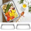 2 Pcs Toaster Oven Pan 304 Stainless Steel Small Baking