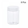 sourcing map Round Plastic Jars with White Screw Top Lid,