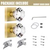 HIEMEY 2 Pack Satin Brass Dummy Door Knob Set, Clear
