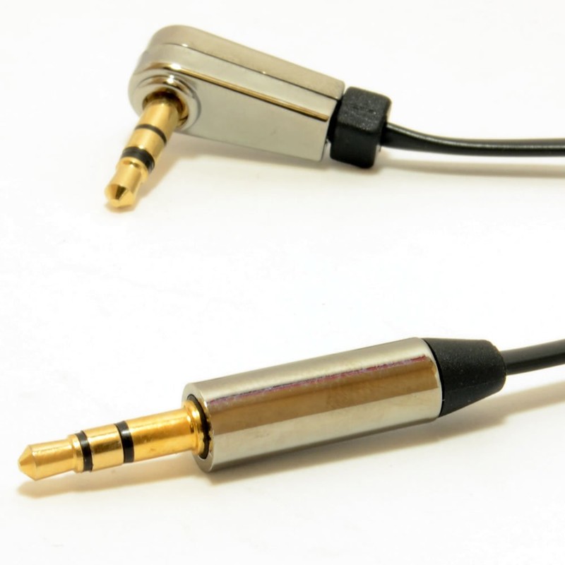 kenable Right Angle Low Profile FLAT Metal 3.5mm Male Jack