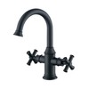 Derengge Matte Black Bathroom Sink Faucet,2 Handle Single Hole Vanity