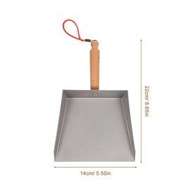 Stainless Steel Mini Desktop Dustpan - Heavy Duty Small Metal Dust Pan for Kitchen Tabletop Cleaning - 8.66 X 5.51 X 1.57 Inch, Silver