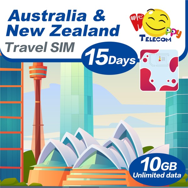 Happy Australia and New Zealand 15 Days Unlimited Data Travel