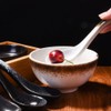 Cerficer Japanese Soup Spoon Set of 5 Asian Ceramic Ramen