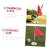 Gatuida 1 Set Golf Practice Flag Golf Hole Cup Tray