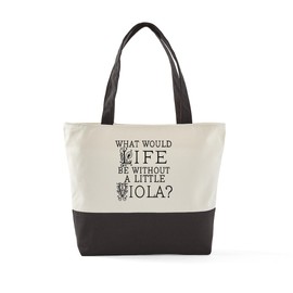 CafePress Viola Music Quote Canvas Tote Top Zipper Closure