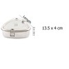 JVL Stainless Steel Single Layer Triangle Lunchbox - Small