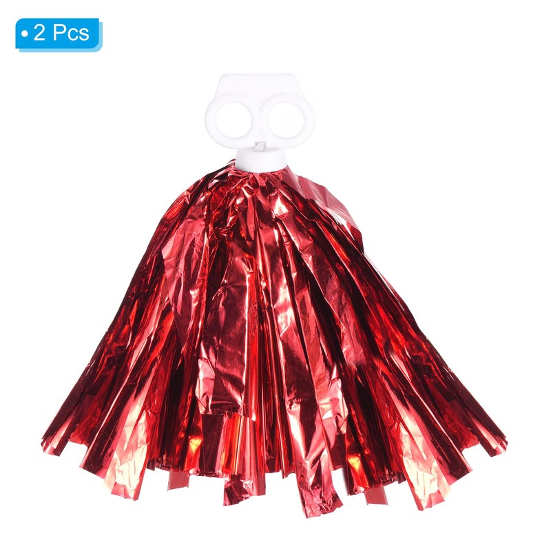 PATIKIL Cheerleading Pom Poms, 2 Pack PET Cheer Pom with