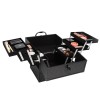Unbranded Large Train Case Cosmetics Organizer with 6 Trays for