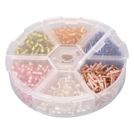 Round Plastic Organizer Box - 3.25" x 0.75" with 6 Snap-Lock Sections, Compact Storage for Beads, Findings, Jewelry Supplies & Small Craft Items