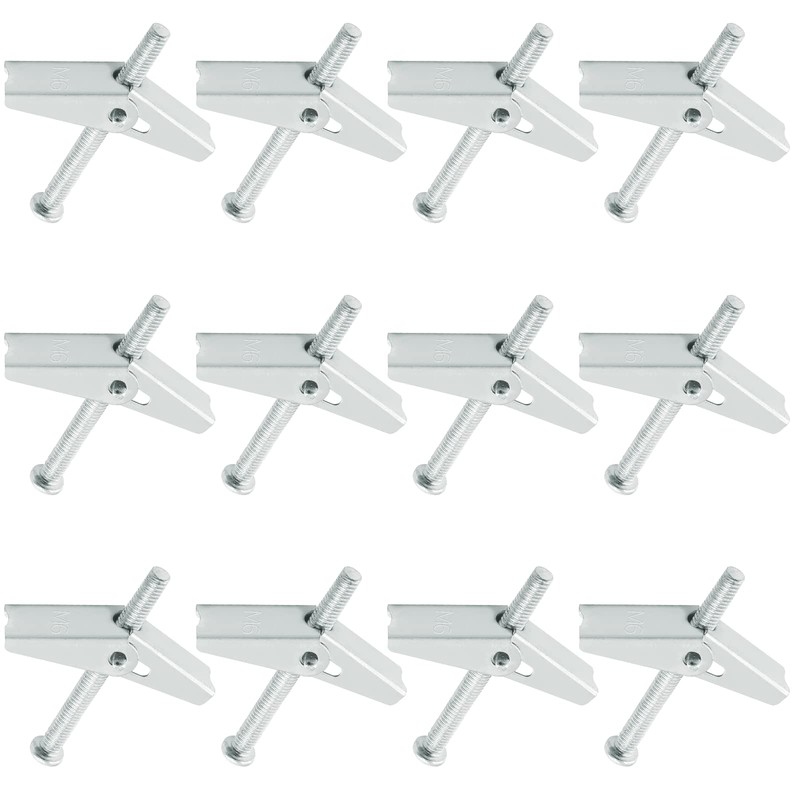 Uenhoy 20 Set M6 Toggle Bolt Wing Nut 1/4" x2-3/8