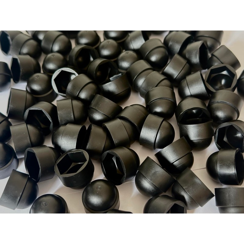 M10 (17mm Wrench) Black Plastic Dome - Nut & Bolt