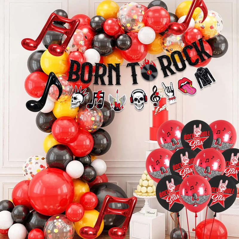 Music Theme Decoration Balloons (Rock and Roll)