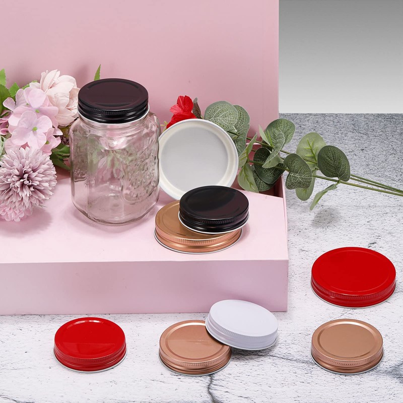 uxcell Mason Jar Lids, 70mm/2.76" Regular Mouth Tin Plate Caps