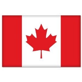 CANADA Canadian Flag car bumper sticker decal 5" x 3"