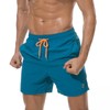 JustSun Men's Swimming Trunks with Zip Quick-Drying Swimming Shorts with