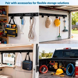 4ft 2pcs Aluminum L-Track Rail,48" L Track Rails Tie Down System, Include (4) O-Rings, (4) Black End Caps and Mounting Screws, Suitable for Secure Motorcycles,ATV,Use On Pickup Truck, RV, Open Trailer