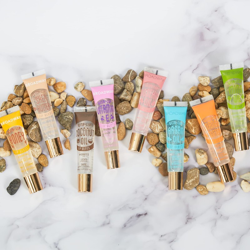 Ruby Kisses Broadway Vita-Lip Clear Lip Gloss (Honey 6 Pack),