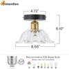 Helitemis 1-Light Vintage Semi Flush Mount Ceiling Light, Black and