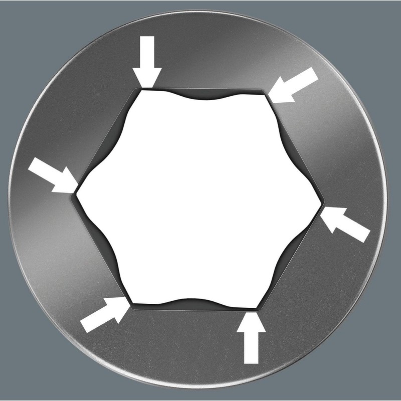 Wera Bit-Check 6 Stainless 1 SB Bit set, PZ/TX/HEX, 6