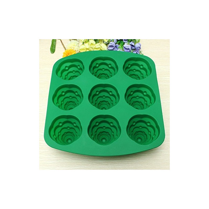 Honfitat Bluelover 3D Weihnachtsbaum Kuchenform aus Silikon, Backform für Kekse