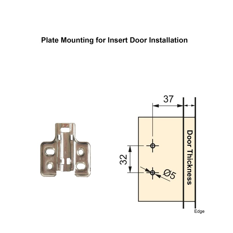 LIKERAINY 165-175 Degree Inset Hinges 35mm with Damper Soft Closing