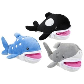 Assorted Zip Mouth Sea-Life Plush Toy (22cm) Pack Of 1 - Ultra Soft, Realistic & Fun Zippered Mouth Design For Kids & Ocean Lovers