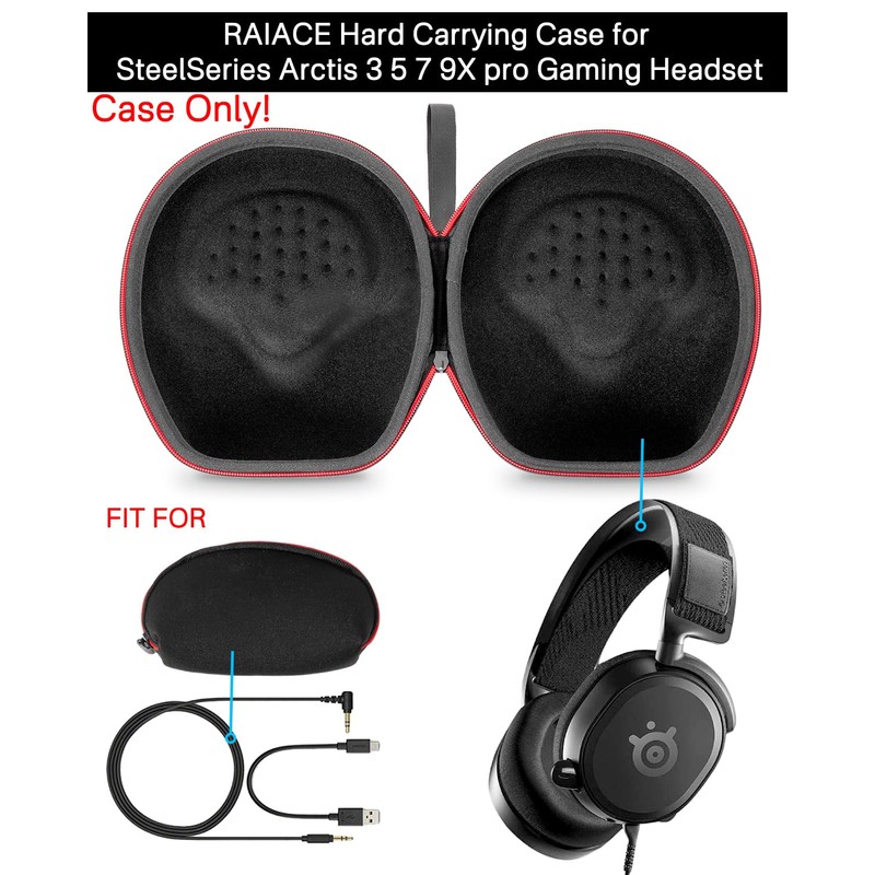 RAIACE Hard Carrying Case for SteelSeries Arctis 3 5 7