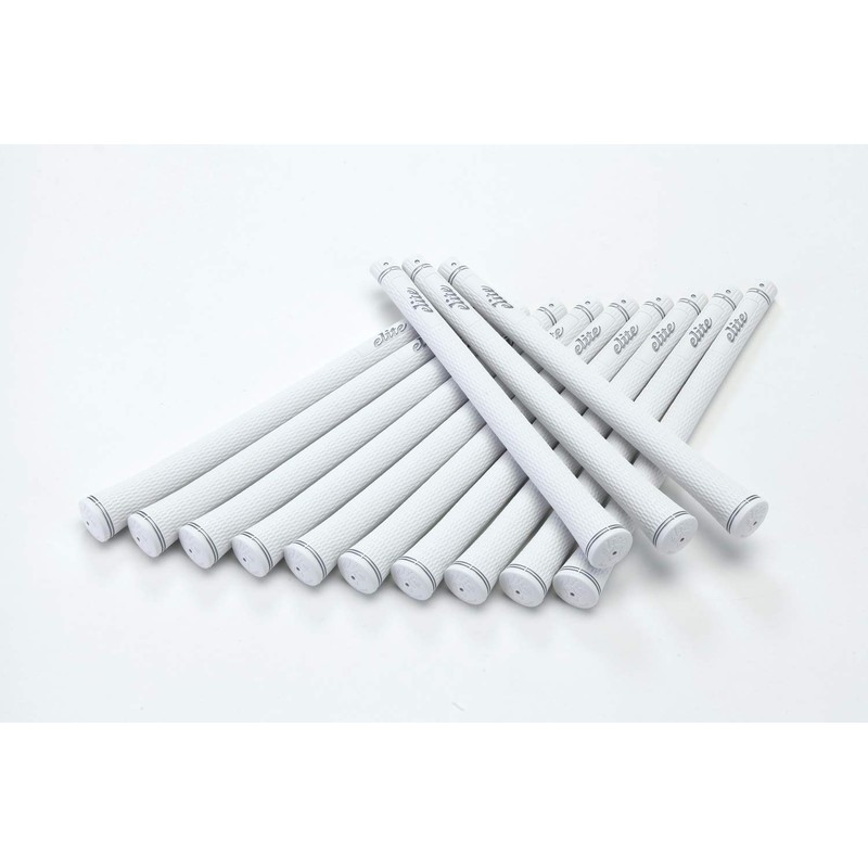 elitegrips SX38 Golf Grips, Set of 13, Silver White, Backline