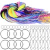 SaiXuan Colorful Craft Kit: 200pcs Braided PVC Rope, 10 Split