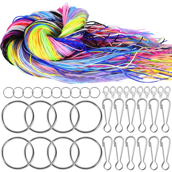 SaiXuan Colorful Craft Kit: 200pcs Braided PVC Rope, 10 Split