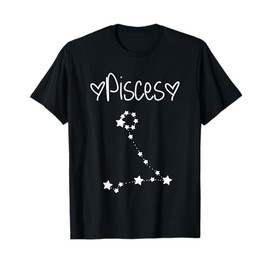 Pisces Zodiac Sign Horoscope Stars February March Birthday T-Shirt