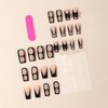 24pcs Long Square Press On Nails – Black Handmade False