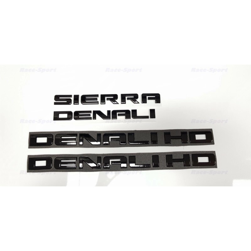 GMC 4PCS Set GLOSS Black GMC SIERRA DENALI HD Duramax