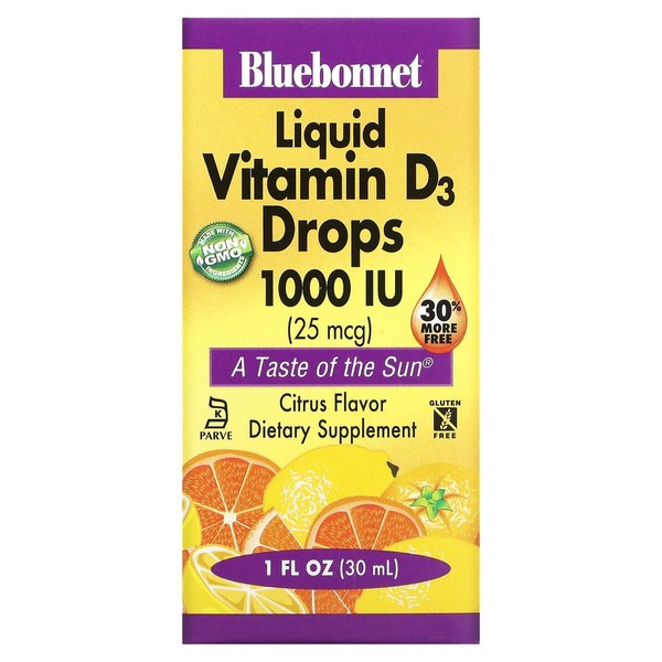 Liquid Vitamin D3 Candy Citrus Flavor 1000 IU 1 fl oz (30ml) / 액상 비타민 D3 캔디 시트러스 맛 1000 IU 1 fl oz (30ml)