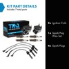 TRQ Ignition Coil and Spark Plug Kit 7 Piece Spark