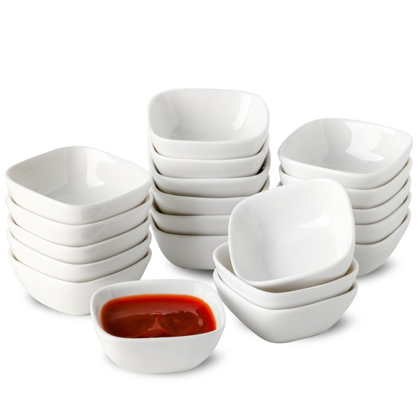 UIBFCWN 2oz Ceramic Dip Bowls Set, 20 PCS Soy Sauce