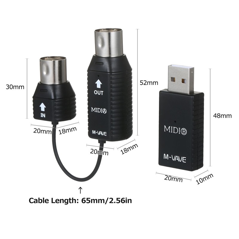 M-VAVE MS1 Mini Wireless Transmission System MIDI System MIDI Wireless