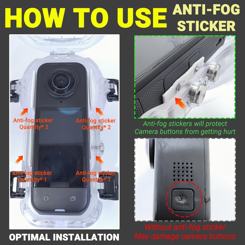 Insta 360 X5 Invisible Dive Case, Quick Release Mount Splash