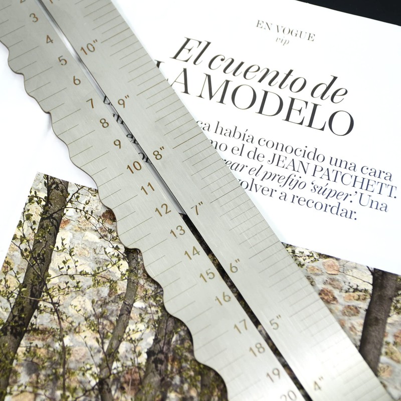 UPTTHOW Stainless Steel Metal Paper Tearing Ruler Craft Ruler for