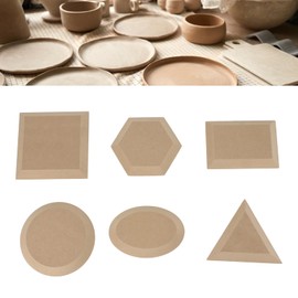 KVMORZE Ceramics Plate Forming Molds, Pottery Molds for Clay Pottery Handbuliding Plates, 6 Shapes Various Sizes Ceramics Pottery Tools and Supplies (6)