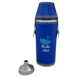 Giggle Golf Birdie Juice 8 oz Royal Blue Flask With 4 Shot Glasses & 1 Funnel