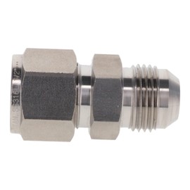 HYDRAULICS DIRECT UA-06-06 - 3/8" Tube x 3/8" AN/JIC Flare Male Connector - Stainless Steel | Tube Fittings