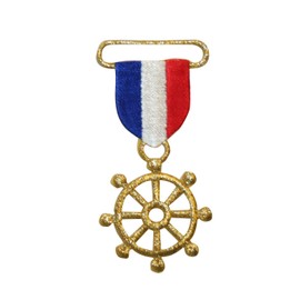 ID 2655 Wheel Nautical Boat Ship Marine Embroidered Iron On Applique Patch
