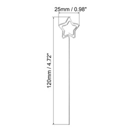 PATIKIL 4.7 Inch Metal Card Holder Pack of 20 Photo Picture Star Clamps for Party DIY Silver Tone