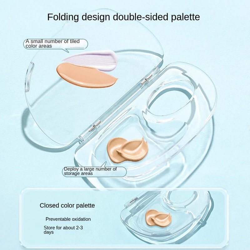 180 Degree Hand Makeup Makeup Mixing Palette with Transparent Spatula