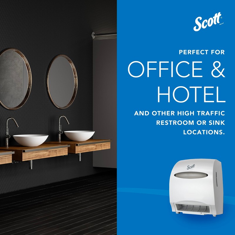 Scott Essential Hard Roll Paper Towel Electronic Dispenser (48858), Fast