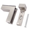 Wolfride 4 Count Silver Zinc Alloy Glass Shelf Wall Mount