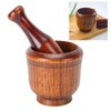 Wooden Grinding Bowl Household Kitchen Manual Garlic Ginger Spices Grinder